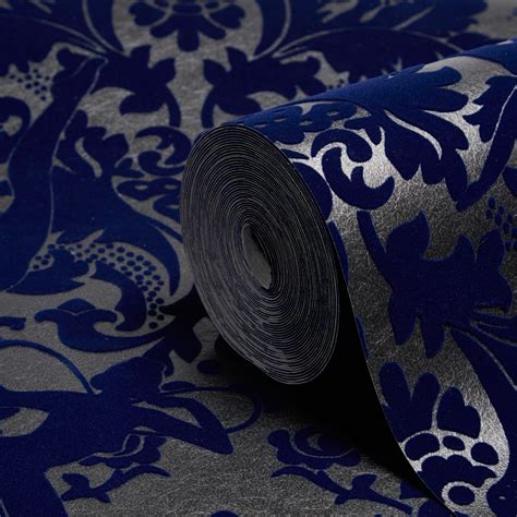 blue wallpaper b&q